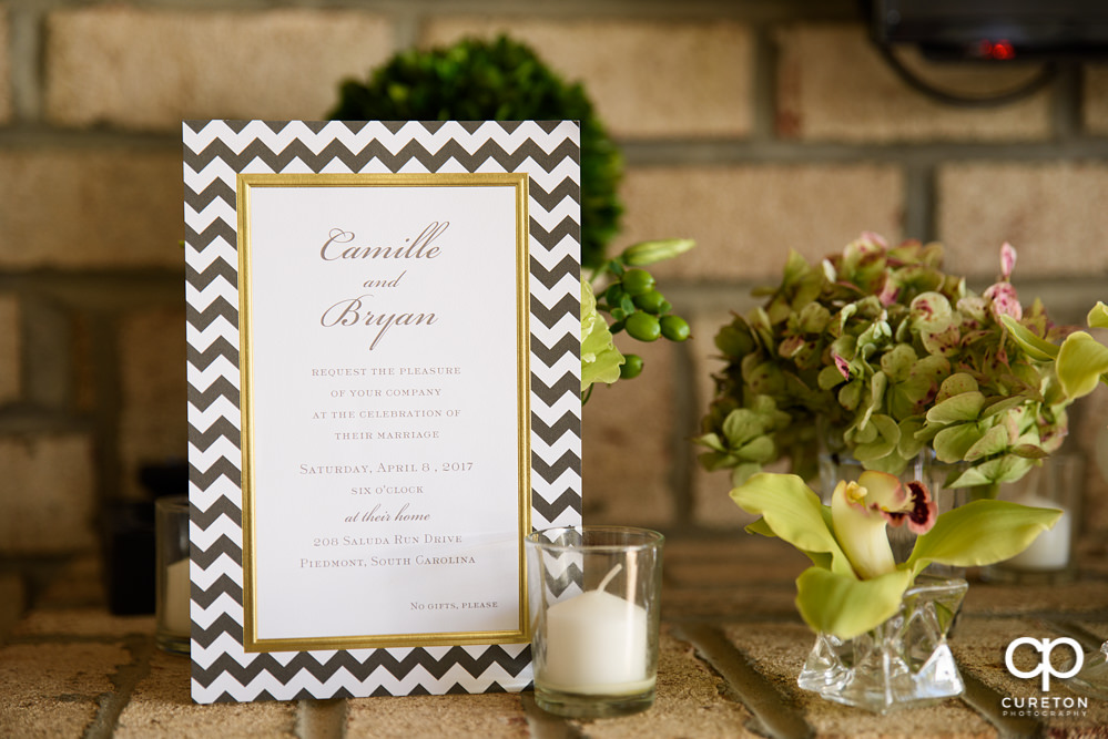 Elegant backyard wedding in the springtime in Greenville,SC.