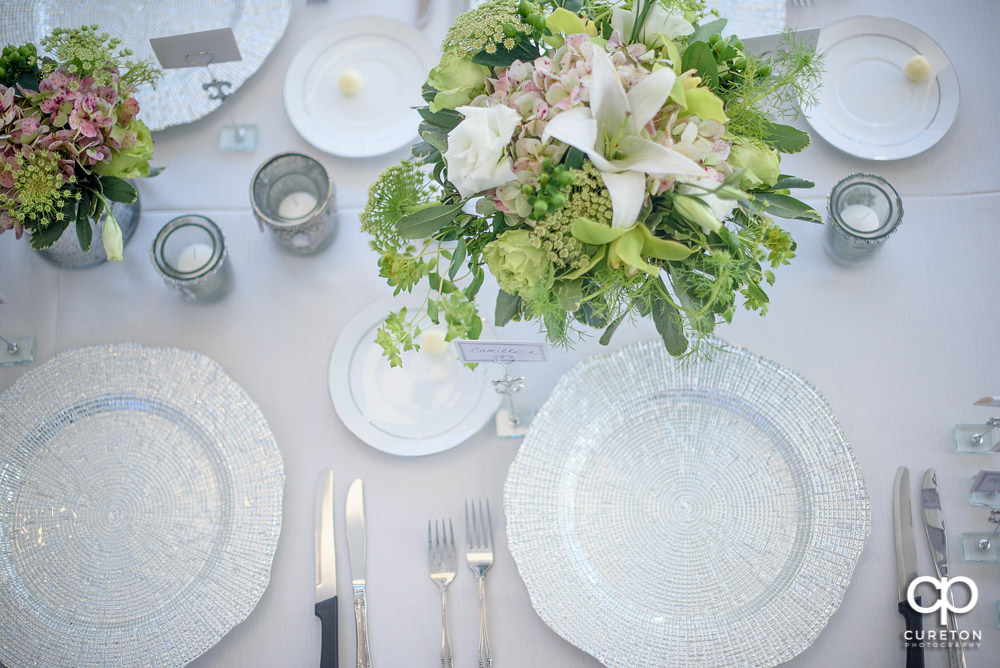 Elegant backyard wedding in the springtime in Greenville,SC.