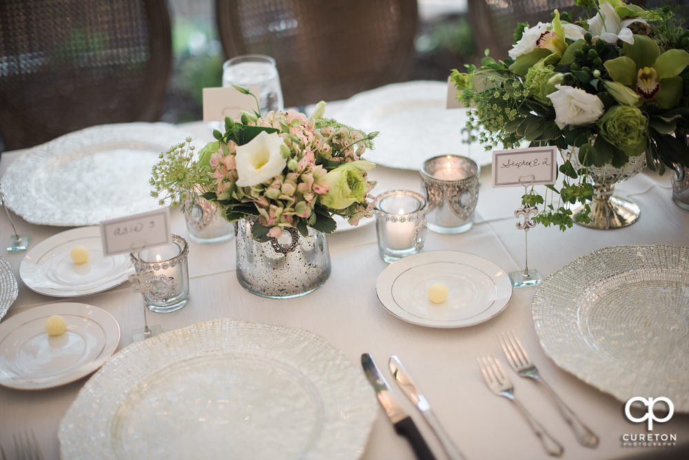 Elegant backyard wedding in the springtime in Greenville,SC.