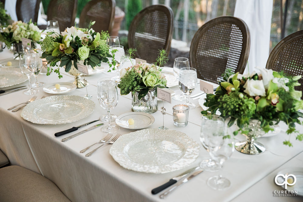 Elegant backyard wedding in the springtime in Greenville,SC.