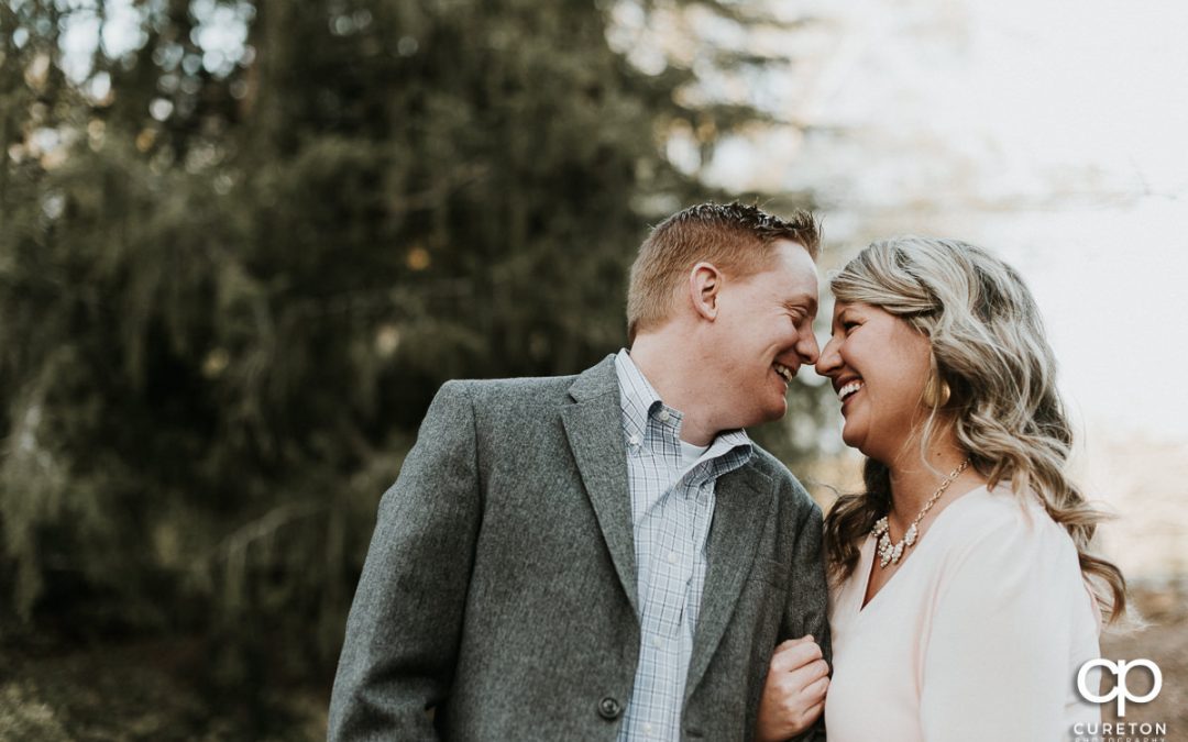 Spring Engagement Session at The Rock Quarry Garden in Greenville,SC – April + Josh