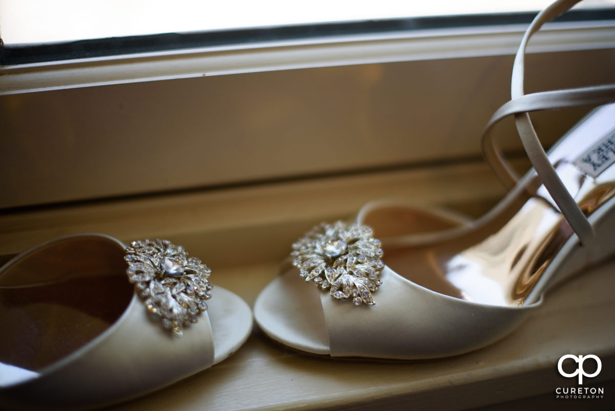 Bride's shoes.