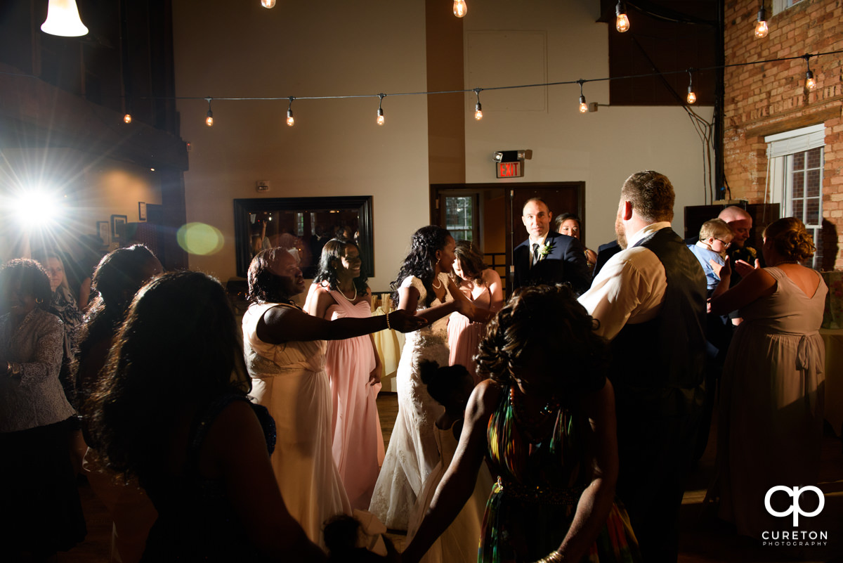 Wedding Party dancing.