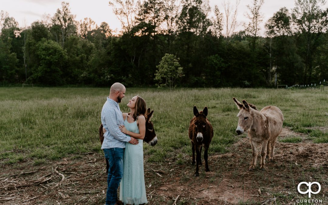 Family Farm Engagement Session in Gray Court SC – Liza + Matt