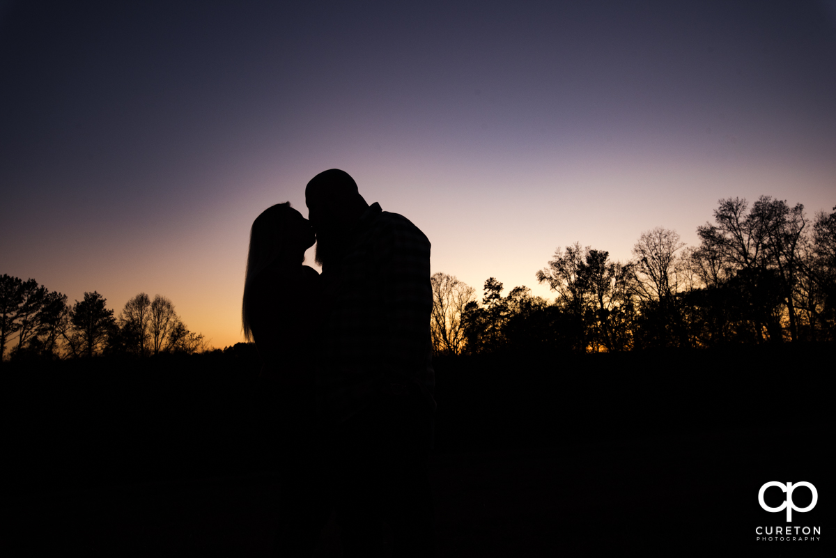 Engagement silhouette.