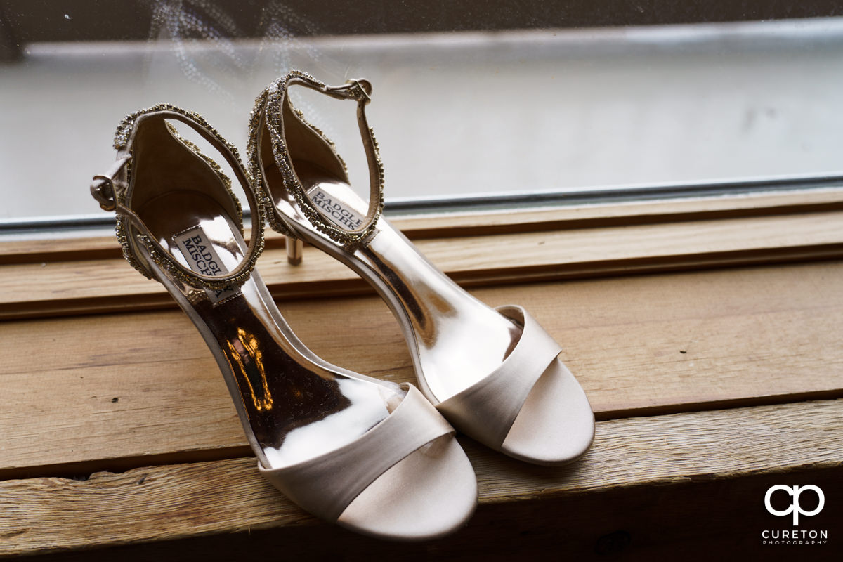 Bride's shoes.