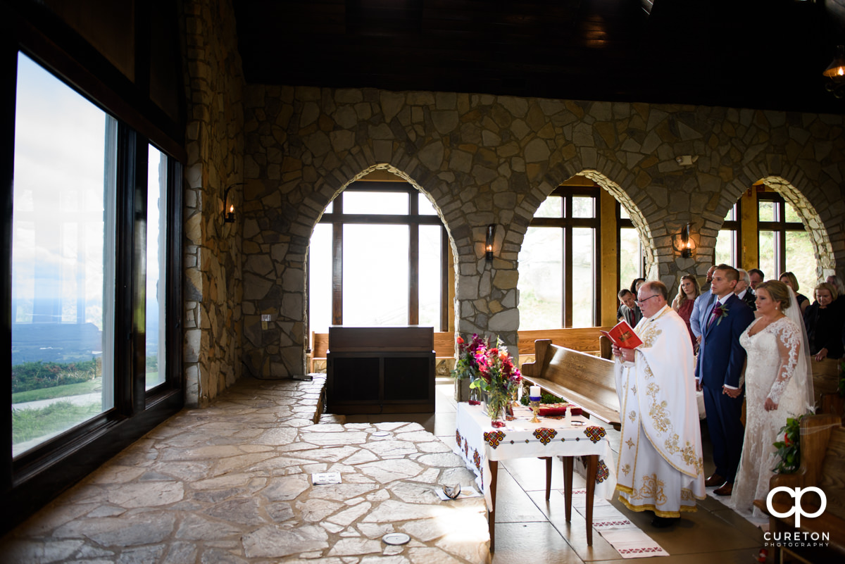 The altar at Glassy Chapel in Landrum,SC.