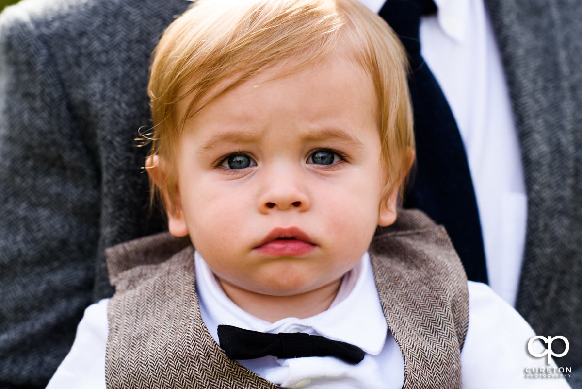 Ring bearer at the wedding.