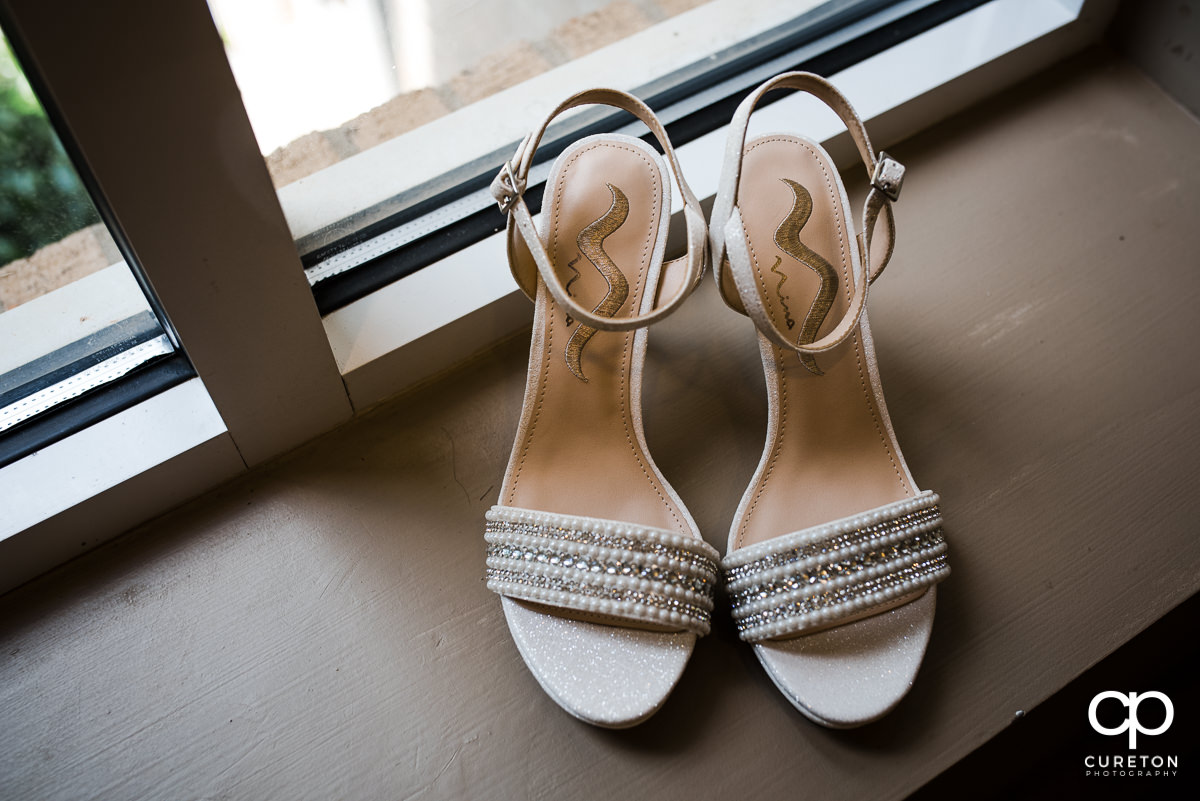 Bride's shoes.