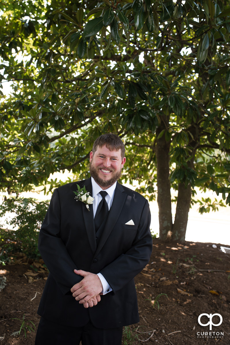 Groom on his wedding day.