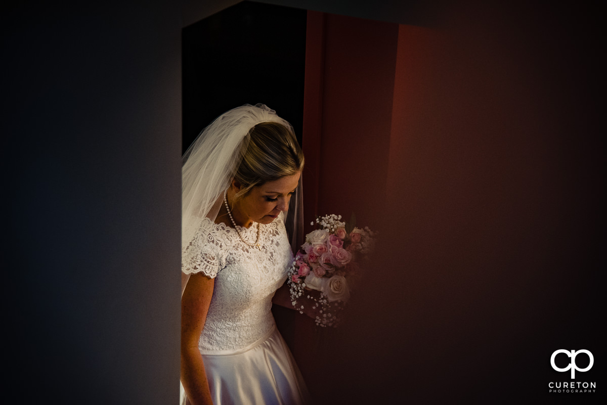 Bride walking up to the ceremony.