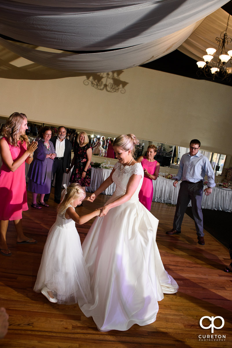 Guests dancing at the Grace Hall wedding reception to the sounds of DJ Sam from PPE Event Group.