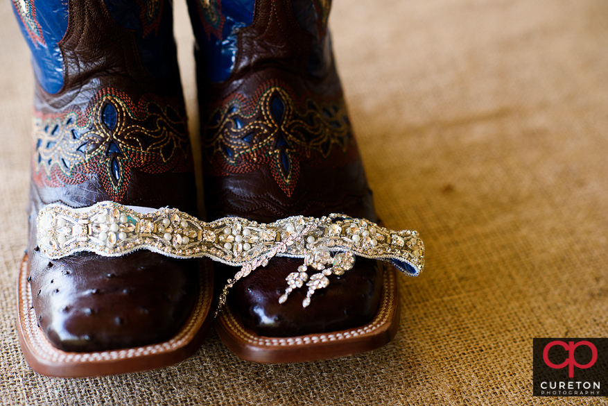 Bride's boots.