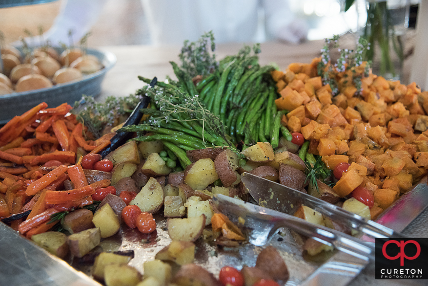 Food at the reception.