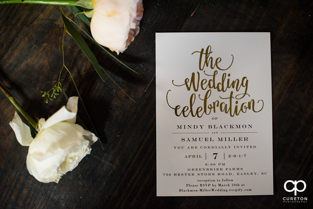 Wedding invitation.