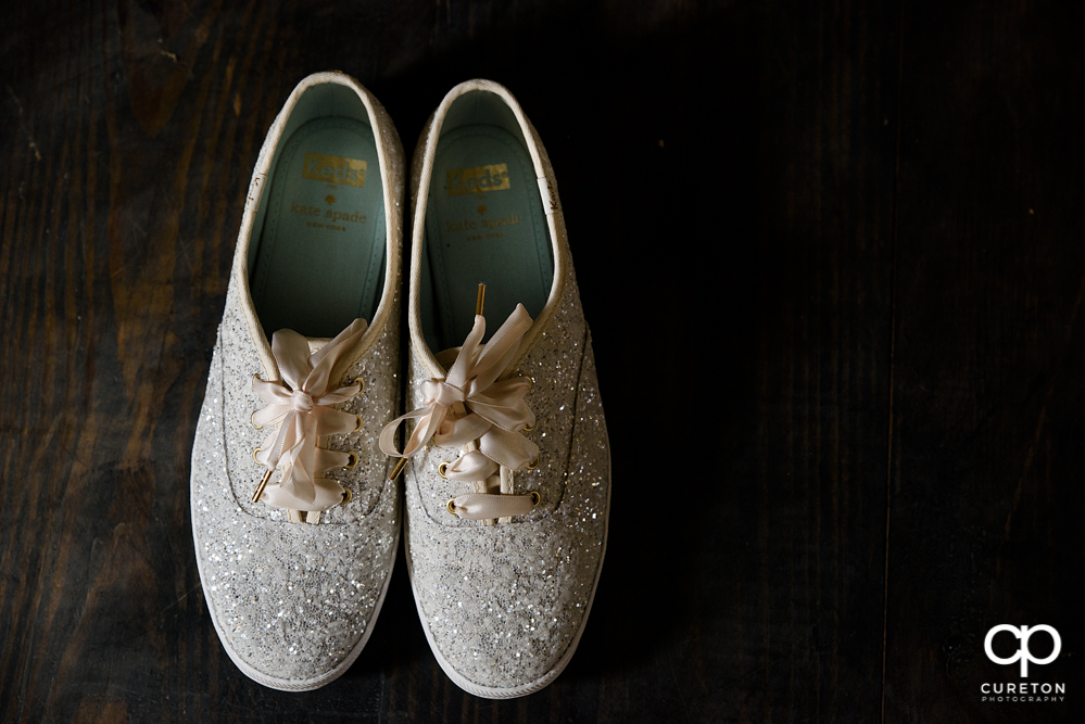 Bride's shoes.