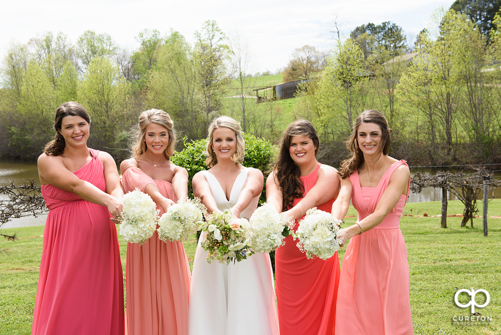 Bride and the bridesmaids.