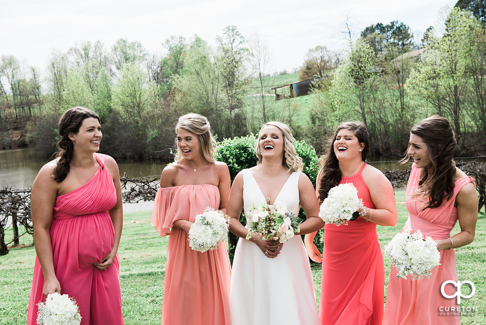 Bride and the bridesmaids.