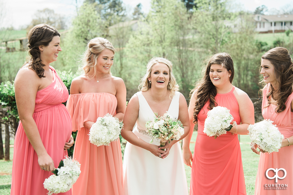 Bride and the bridesmaids.