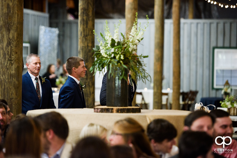 Wedding ceremony at Greenbrier Farms in Easley,SC.