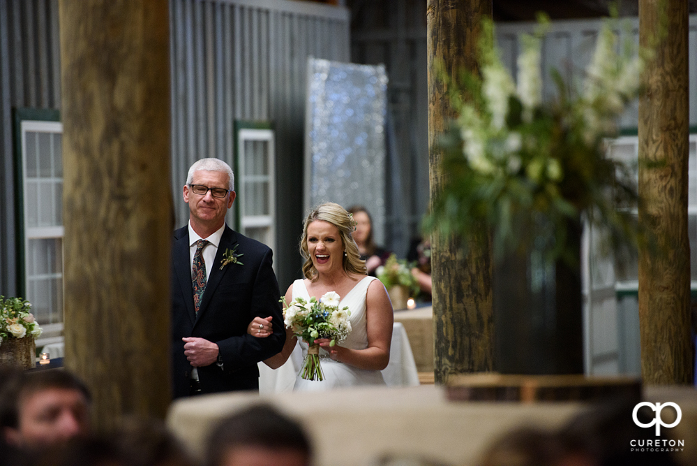 Wedding ceremony at Greenbrier Farms in Easley,SC.