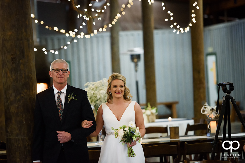 Wedding ceremony at Greenbrier Farms in Easley, SC.