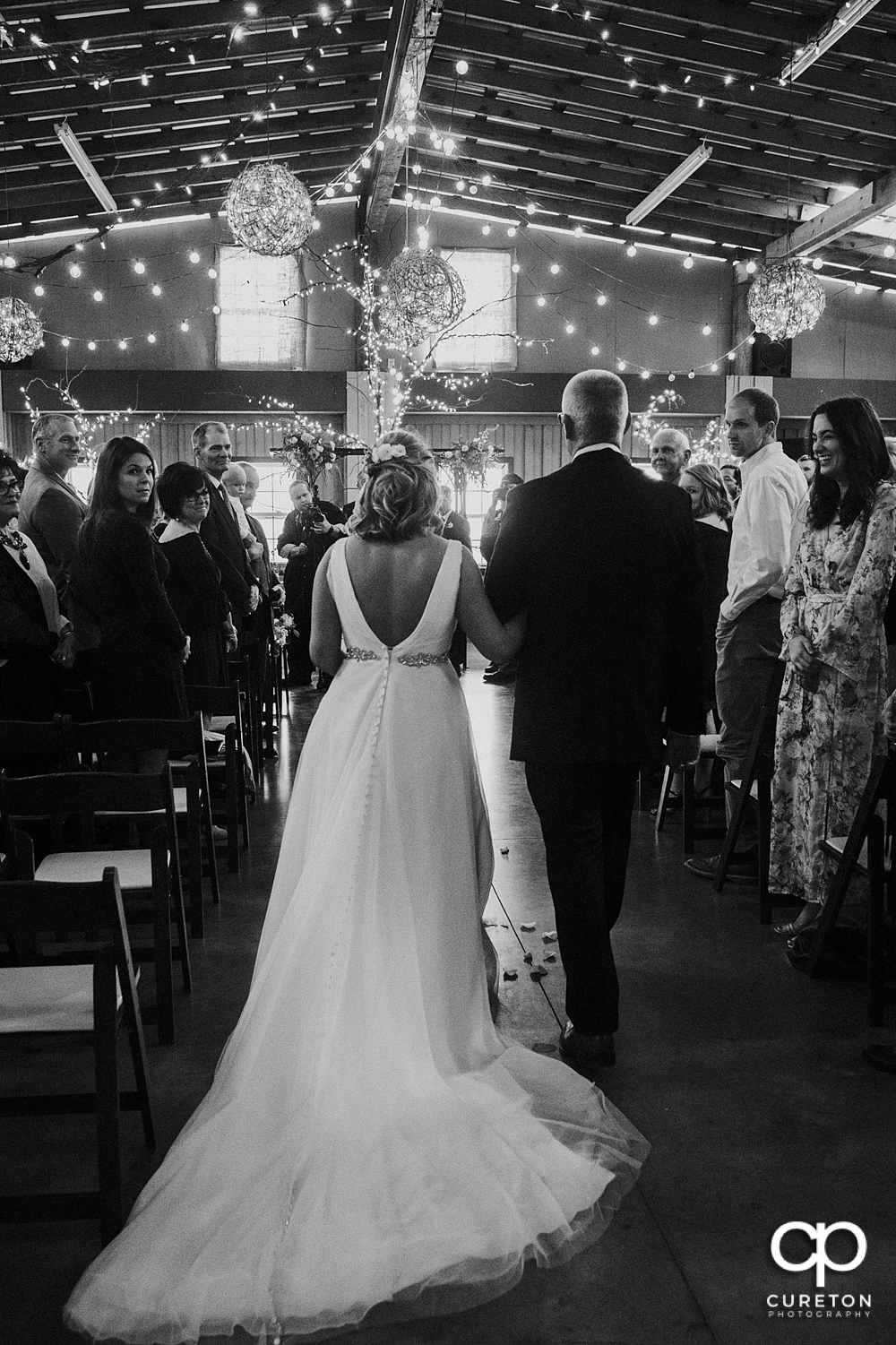 Wedding ceremony at Greenbrier Farms in Easley, SC.