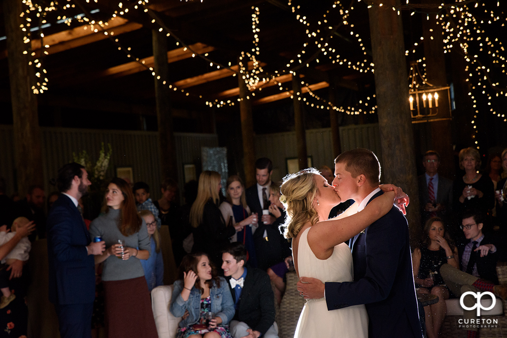 Bride and Groom first dance at the wedding reception.