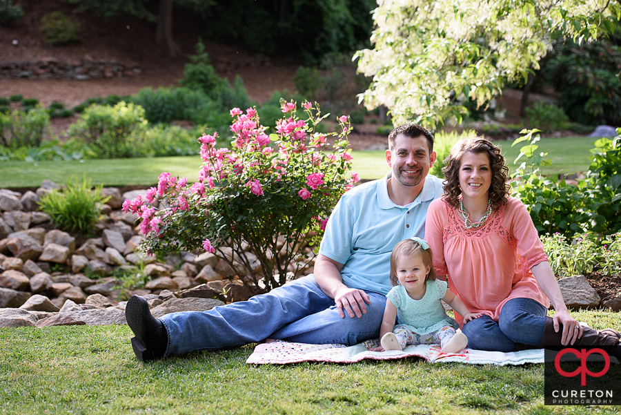 Family photo session at the Rock Quarry Garden in Greenville,SC.