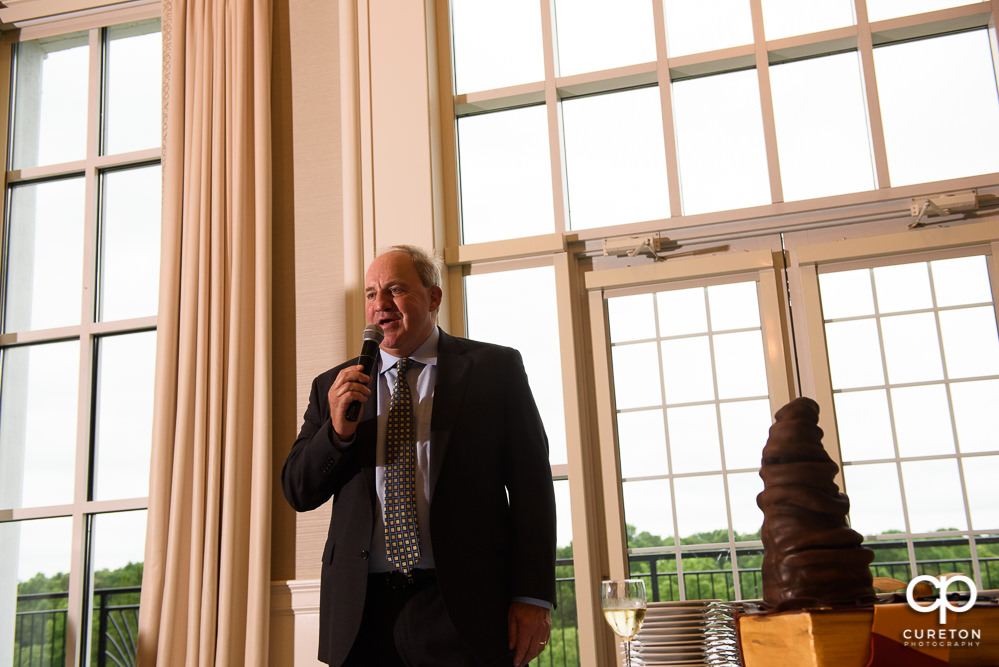 Father of the bride making a speech.