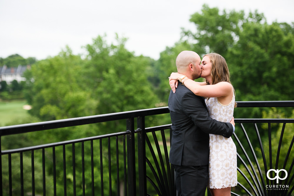 Bride and Groom at their rehearsal dinner at Thornblade in Greenville SC.