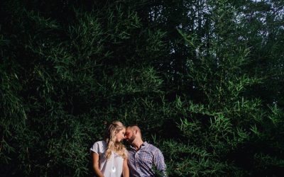 Summer Engagement Session at The Rock Quarry Garden in Greenville,SC – Julie + Marty