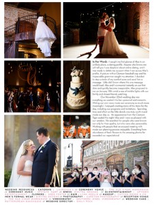 Old Cigar Warehouse wedding featured in the Greenville wedding magazine, Weddings with Style.