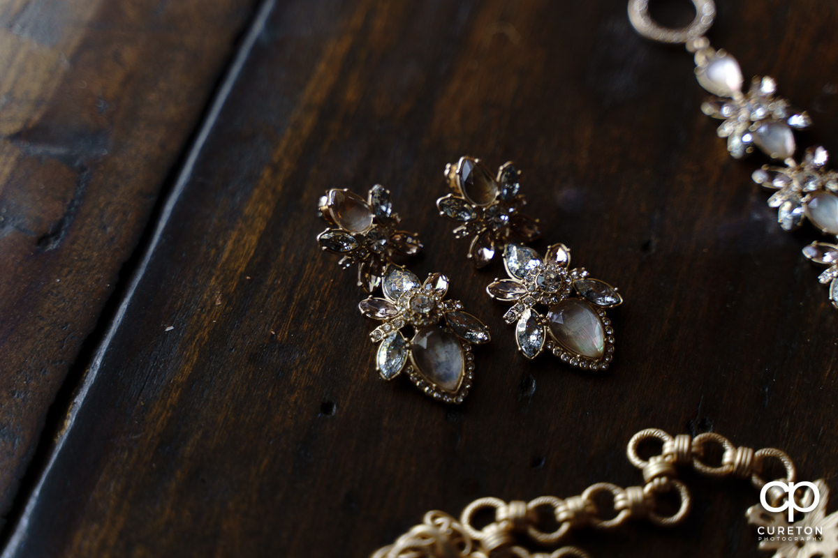 Bride's earrings.