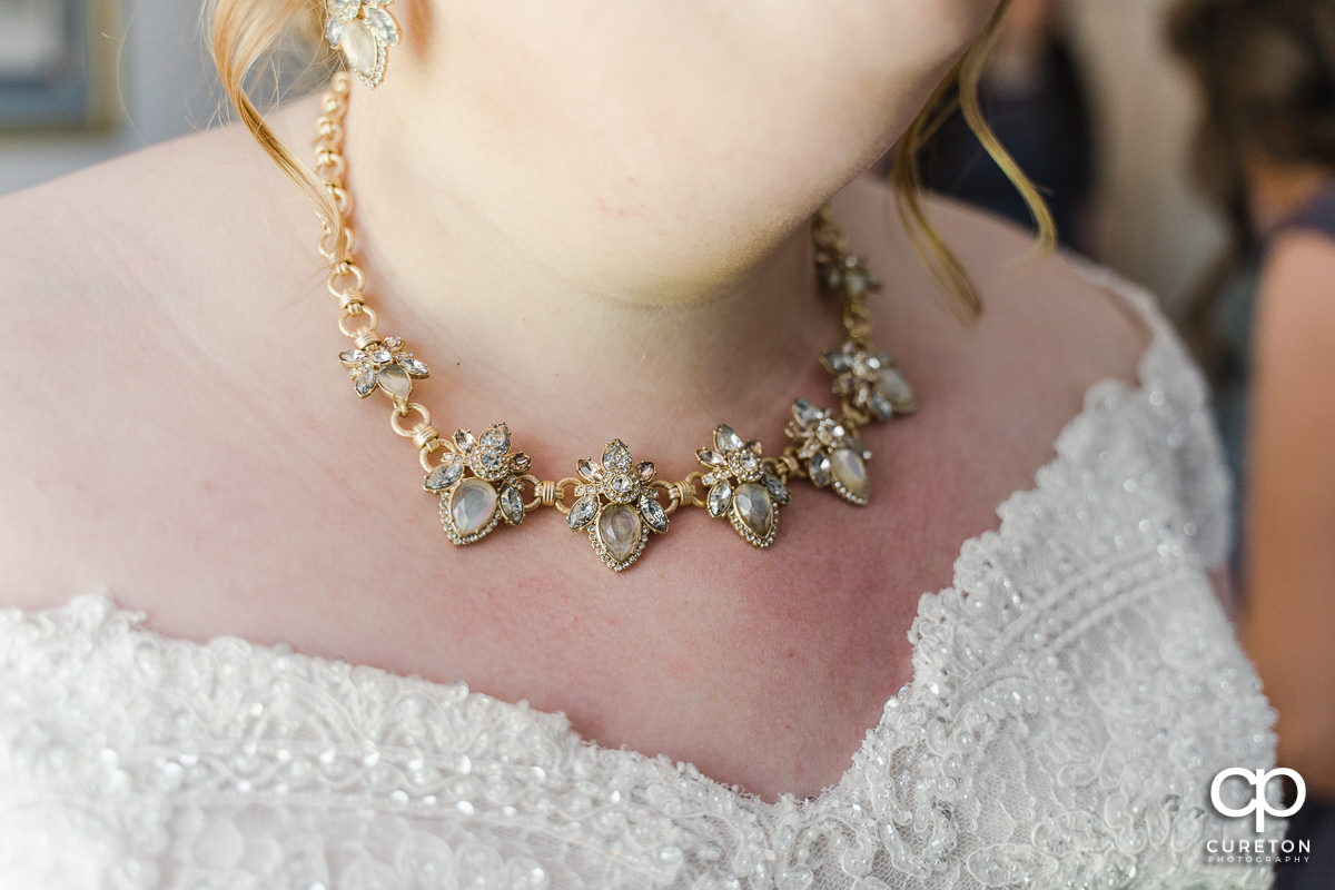 Bride's necklace.