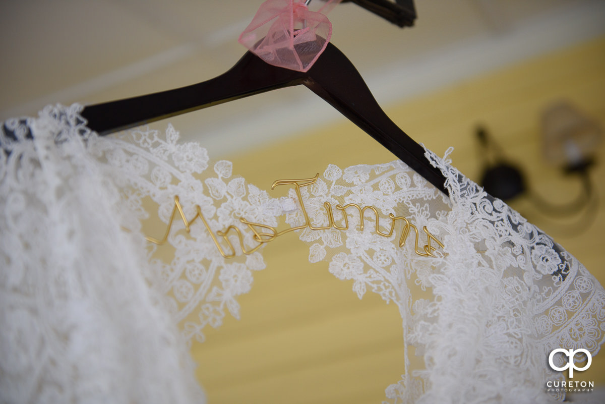 Custom bride hanger.