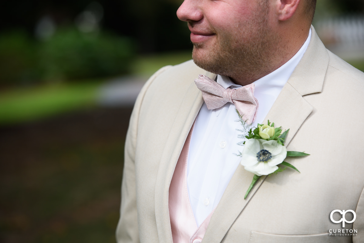 Groom's boutonnière.