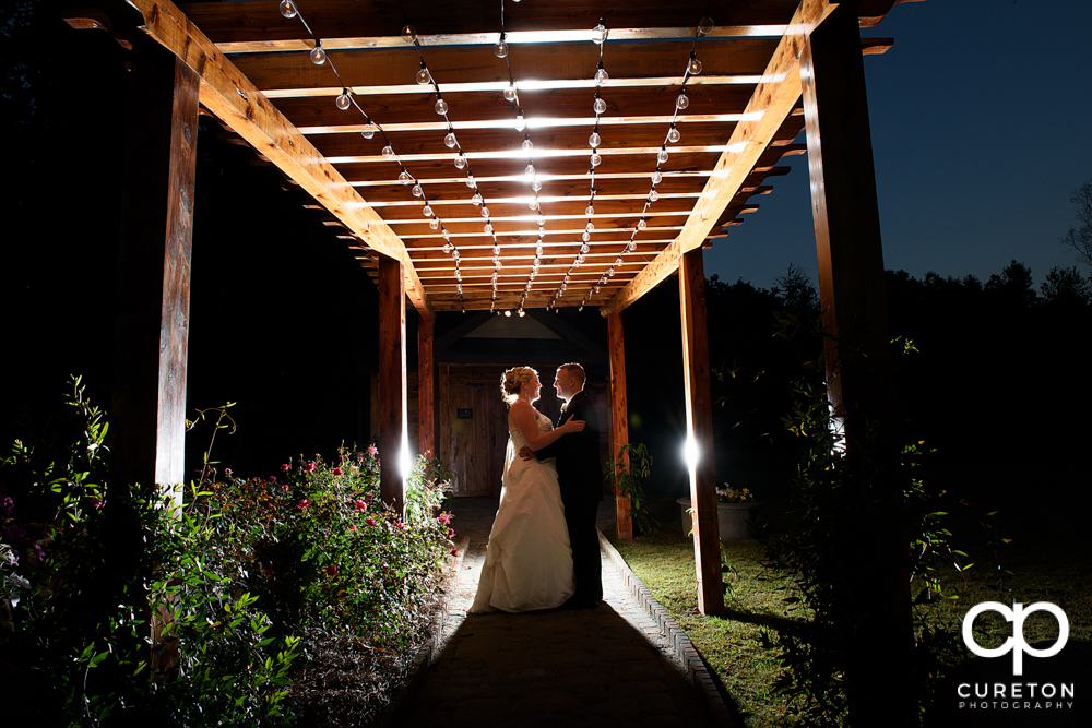 Bride and groom after their Hollow at Paris mountain wedding.