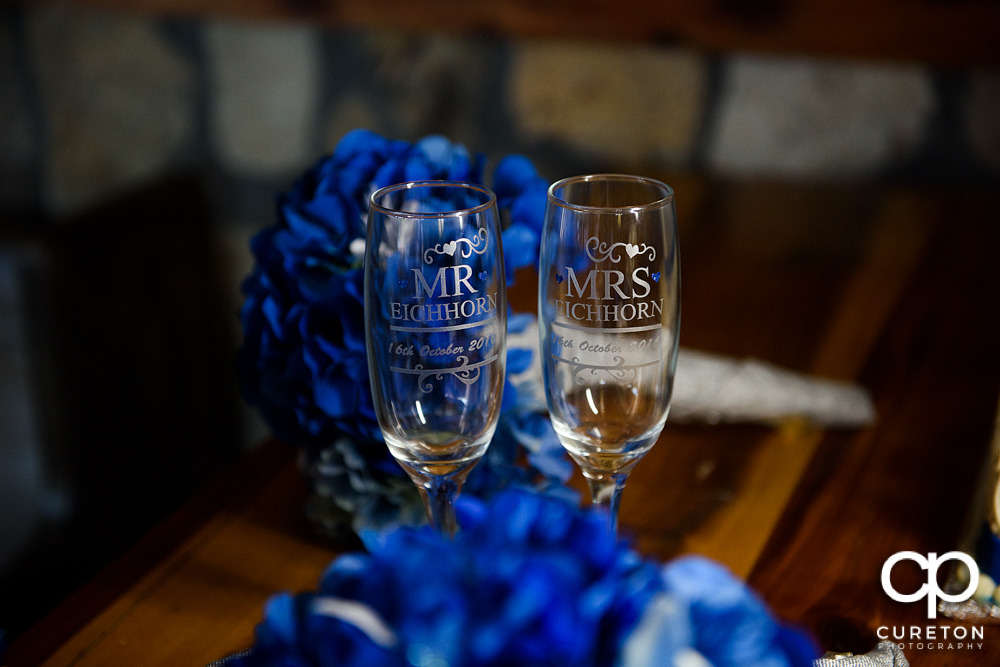 Wedding toasting glasses.