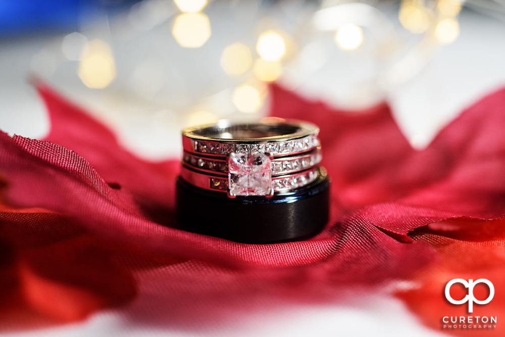 Wedding ring macro shot.