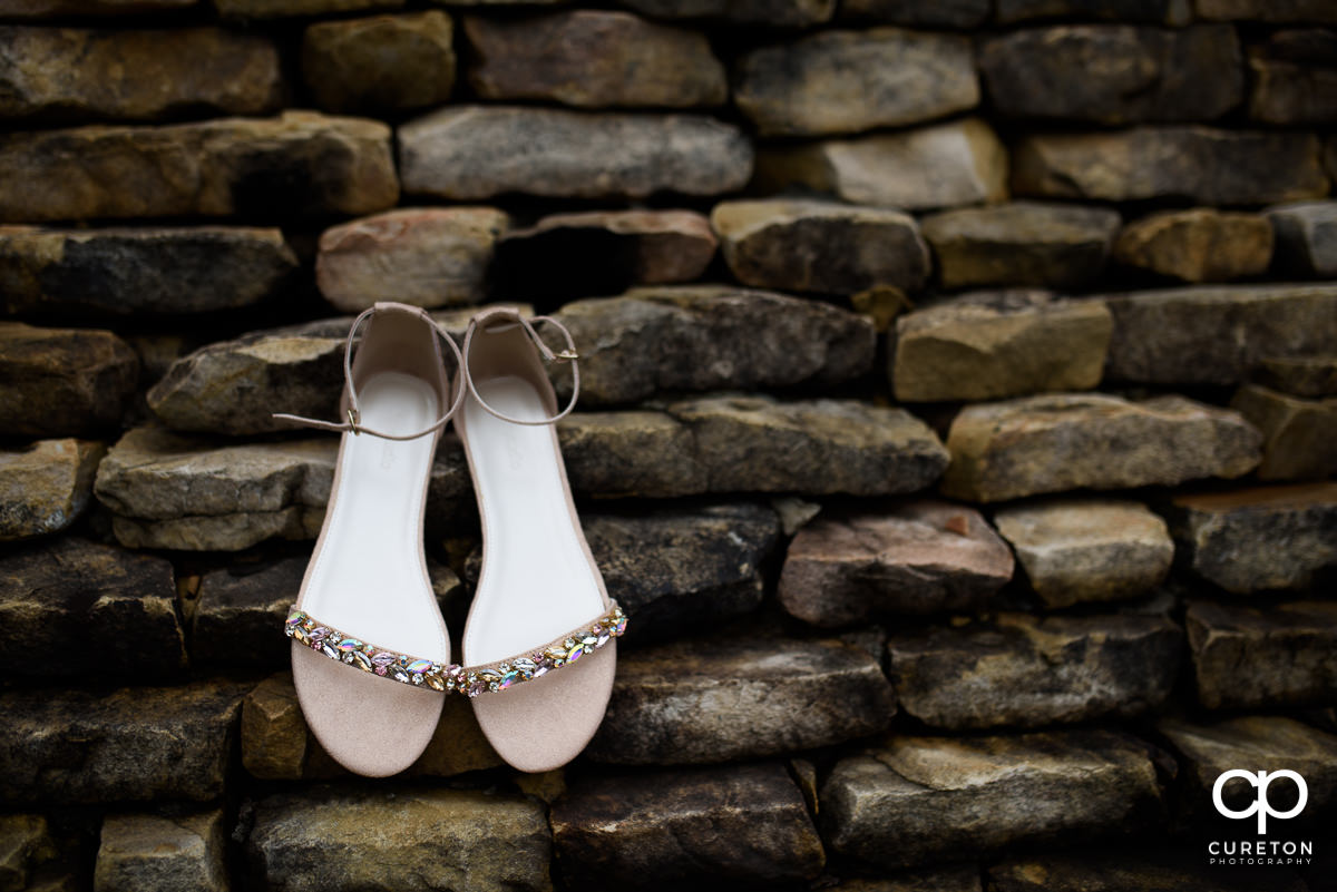 Bride's shoes.