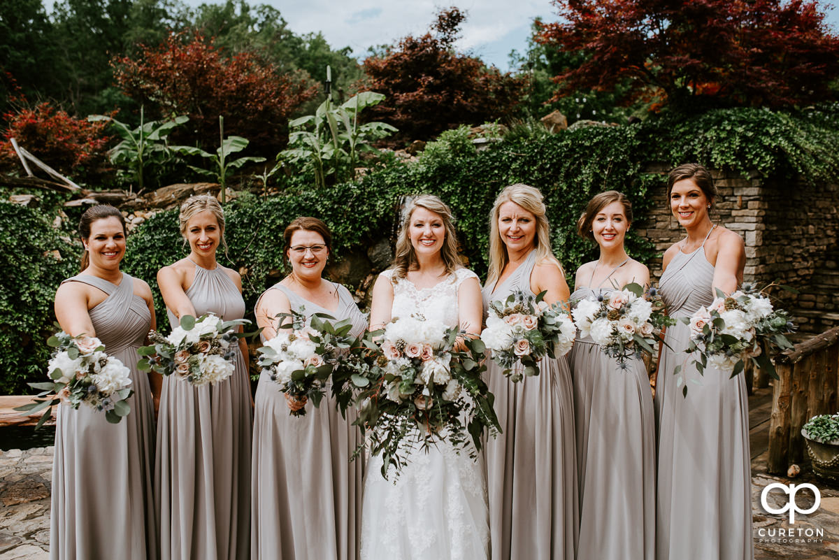 Bride and her bridesmaids.