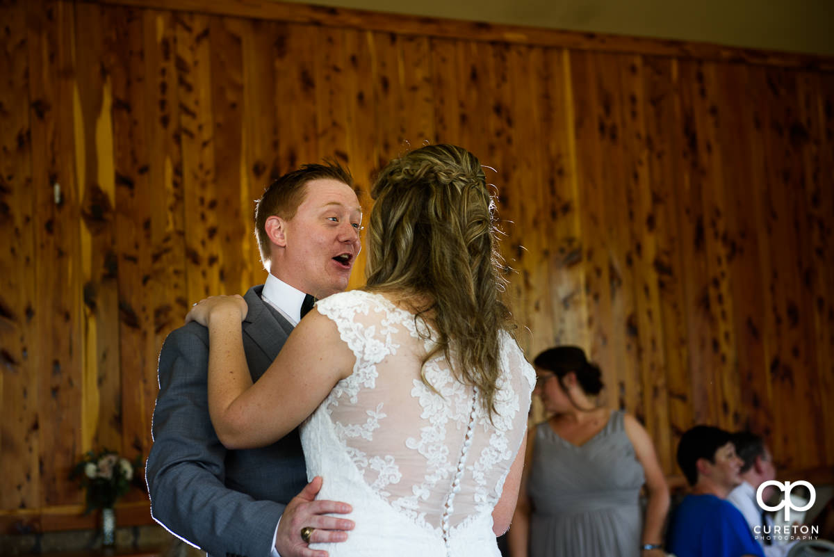 Bride and groom first dance.