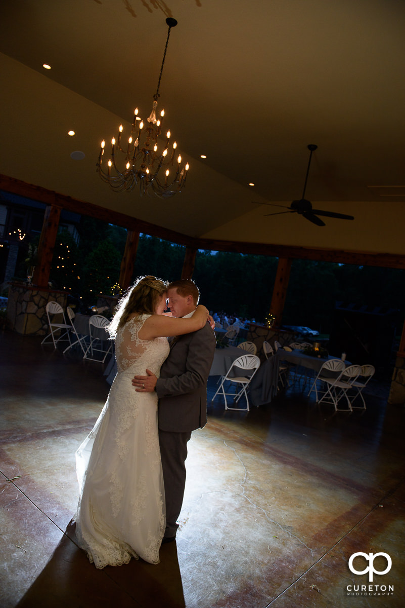 Bride and groom last dance at the reception.