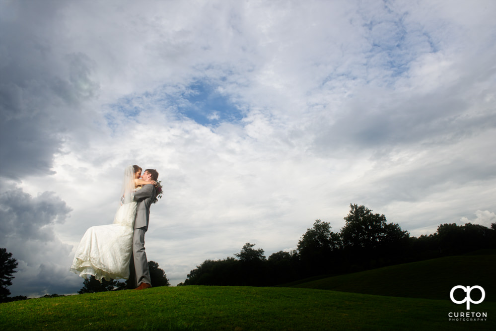 Bride and groom right after their Holly Tree Wedding.