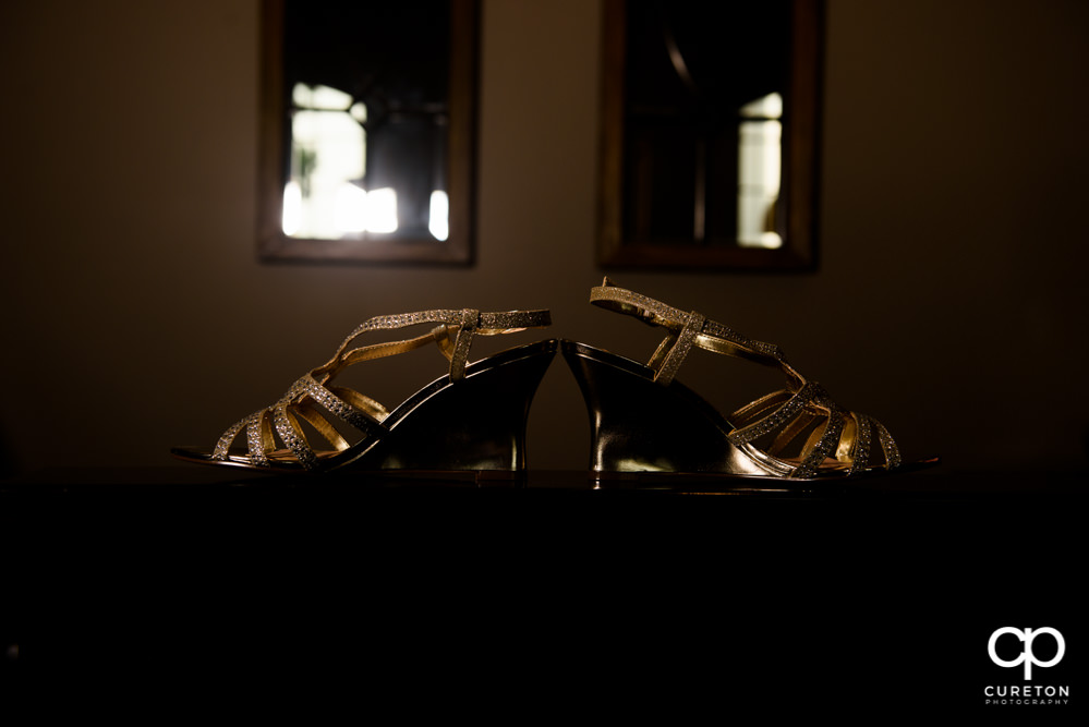 Bride's shoes.