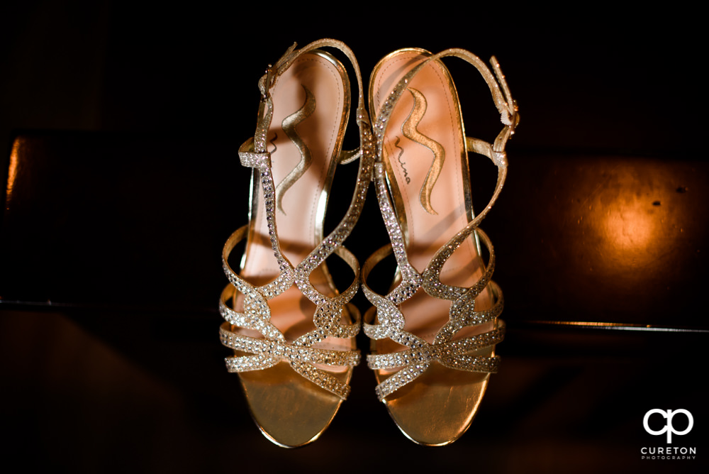 Bride's shoes.