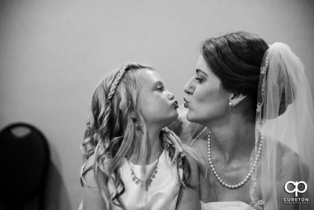 Bride and flower girl.