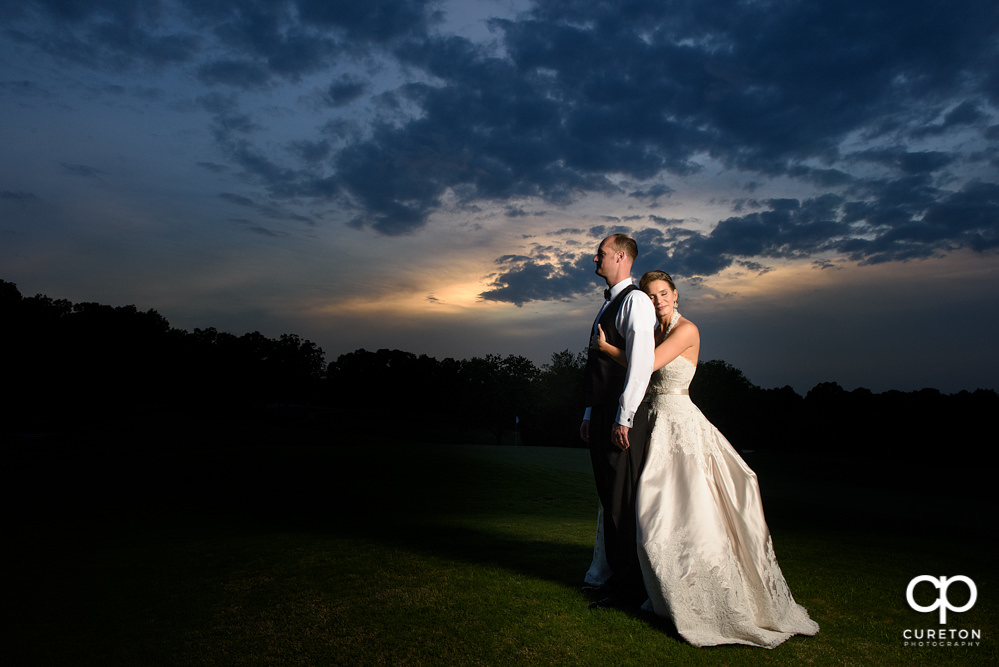 Bride and Groom at Holly Tree Country Club.