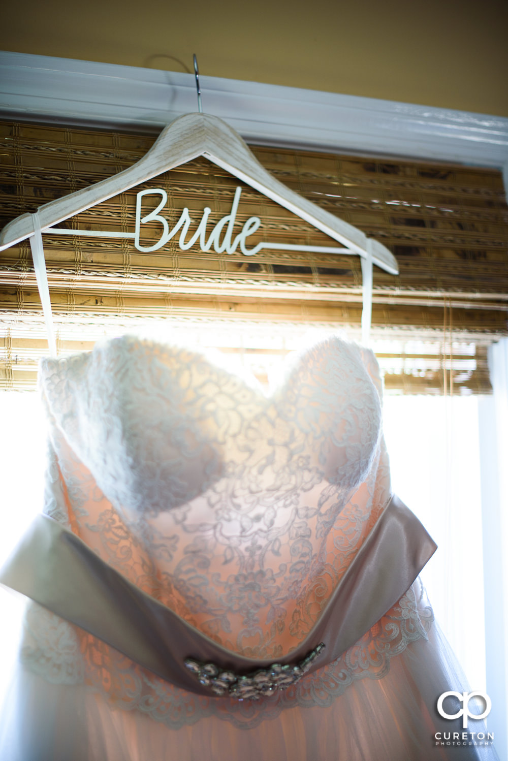 Custom bride dress hanger.